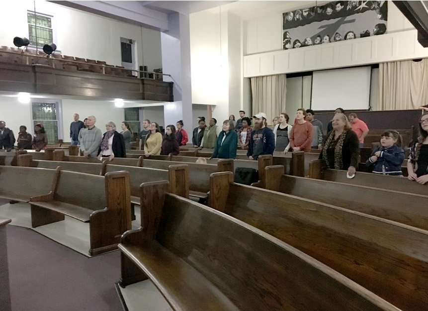 image of worship in the sanctuary